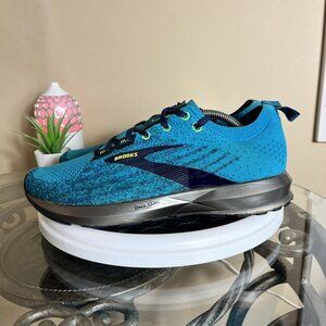 Brooks Levitate 3 Mens Size 9 D Athletic Runnning Shoes Navy Green Sneakers EUC!
